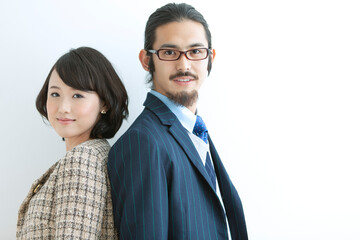 ビジネスマンとビジネスウーマン のポートレート