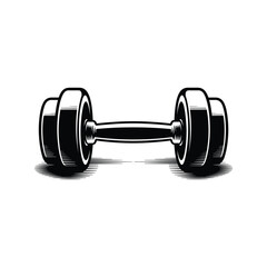 Minimalist Dumbbell Icon – Fitness, Gym, and Workout Symbol Design