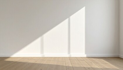 Bright Empty Room Sunlight Shadows Wooden Floor Interior