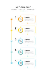  Vector Infographic label design template with icons and 5 options or steps. for your business data. Vector Illustration.