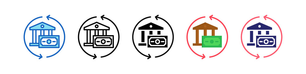 Bonds Multiple Style Icon Set Collection. 