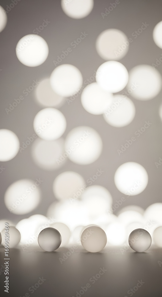 Aufkleber abstract light spheres: a modern, minimalist image featuring a cluster of glowing orbs in various si