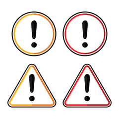warning sign with exclamation mark symbol