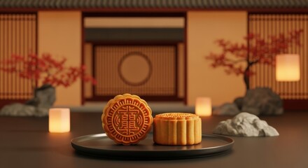National style mooncake artistic conception