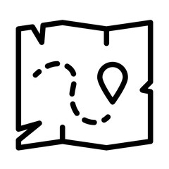 Adventure Game Line Icon of Game Genres Icon Set