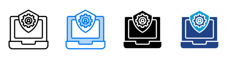 it department icon set multiple style collection