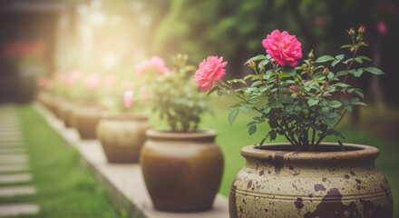 Flowers in the courtyard