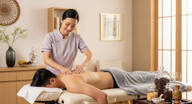 Soothing shoulder and neck massage
