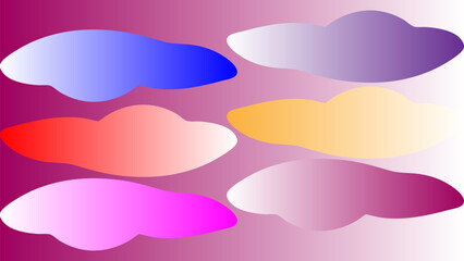 Colorful Abstract Gradient Cloud Shapes Background for Modern Creative Digital Designs