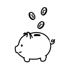 笑顔の豚の貯金箱　ポイ活　副業