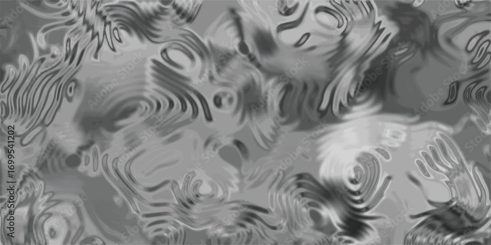 Aufkleber abstract monochromatic digital art with fluid wavy patterns and textured gradients creates an intrig