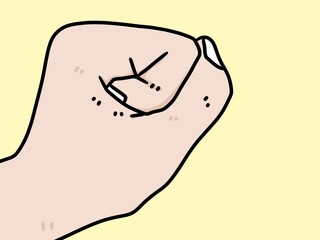 hand drawn illustration of human finger