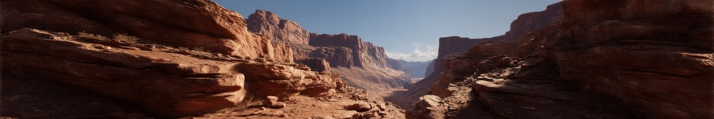 Fototapeta premium Canyon adventure hdr panorama grand canyon nature