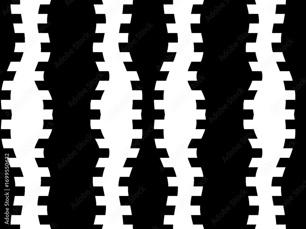 Poster pattern with hand drawn elements. abstract background with wavy lines. black and white texture.