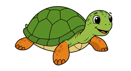 Naklejka premium Adorable Cartoon Turtle Illustration detailed illustration featuring steady, land, nature, symbol, adorable, aquatic concept design for modern creative