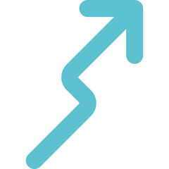 Modern Upward Pictogram Symbol Design