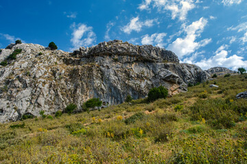 Niches cut into the mountainside for burials near the ancient city of Sagalassos in the Aglasun district of Burdur province in Turkey.