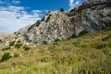 Niches cut into the mountainside for burials near the ancient city of Sagalassos in the Aglasun district of Burdur province in Turkey.