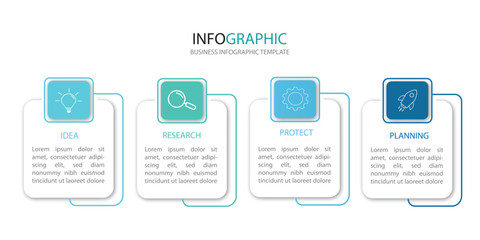 Obraz premium diagram infographic template, 4 step infographic template, business infographic, circle, timeline infographic, whit 4 step or option 