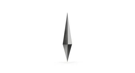 Fototapeta premium Modern, Geometric Prism A Study in Shadows and Light Against a Pure White Background