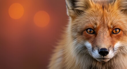 Fototapeta premium macro shot of fox's face