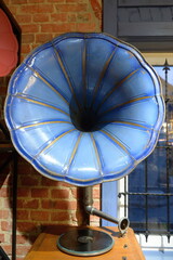 Gramophone in the cafe "Gramophone" in the village of Zheleznodorozhny, Kaliningrad region