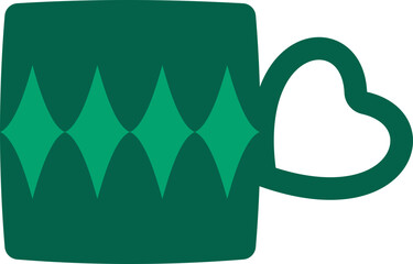 Heart Handle Festive Mug illustration