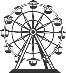 ferris wheel on white background