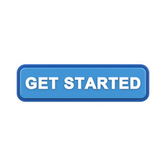 Blue Get Started button for website interface.