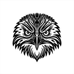 Obraz premium Fierce Eagle Head Tribal Tattoo Design.