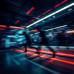 fast moving train in motion