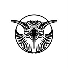 Obraz premium Stylized Black and White Eagle Head Emblem 3.