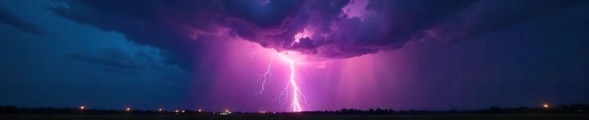 Dramatic split-second capture of a powerful lightning bolt striking the earth during a violent thunderstorm The raw power of nature is on full display, illuminating the dark sky , light, current