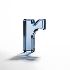 Glass Letter R: A Study in Transparency and Light