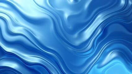 Obraz premium Abstract tech background with flowing liquid metal texture in blue and silver tones.