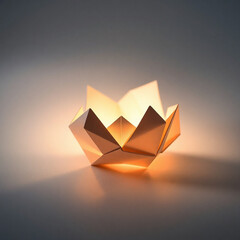 origami paper boat on black