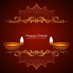 Happy Diwali Indian cultural festival decorative background