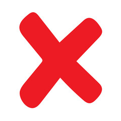 Obraz premium Red X Mark Symbol