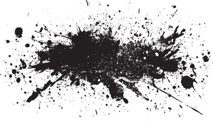 Set of vector paint brush stroke, ink splash and grungy decoration elements Vector grunge brush strokes texture rough black scratches for paint splatter template.