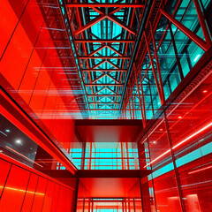 glass roof of a building
