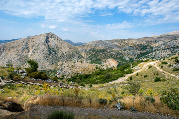 Mountain view from the ancient city of Sagalassos in Aglasun district of Burdur province in Turkey.