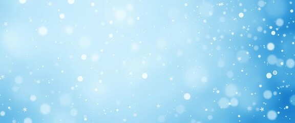 Subtle blue winter background, delicate snowflakes softly falling, graphic, sky