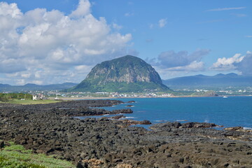 Sanbangsan over Basalt Shore