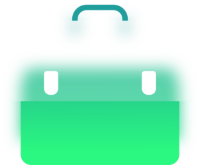 Modern Business Briefcase Icon With Glassmorphism Effect