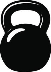 Kettlebell Icon – Strength Training, CrossFit, and Fitness Workout Symbol vector EPS file