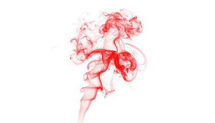 Fototapeta premium PNG horror red smoke curling into a large tornado shape, perfect for dark, eerie designs, horror projects, Halloween themes, isolated transparent background for easy creative use.