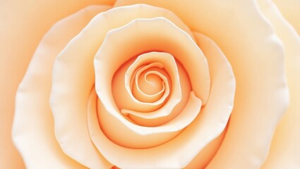 Elegant Spiral of Nature’s Beauty in Soft Peach Rose Bloom