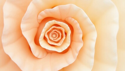 Elegant Spiral of Nature’s Beauty in Soft Peach Rose Bloom