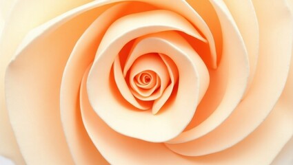 Elegant Spiral of Nature’s Beauty in Soft Peach Rose Bloom