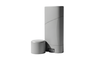 Deodorant stick isolated on transparent background for personal hygiene and freshness